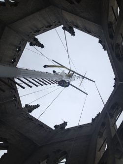 church, flagpole, spire, installation, piggotts